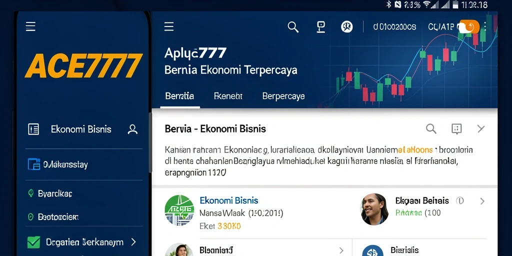 Screenshot ACE777 menampilkan antarmuka berita ekonomi yang informatif.