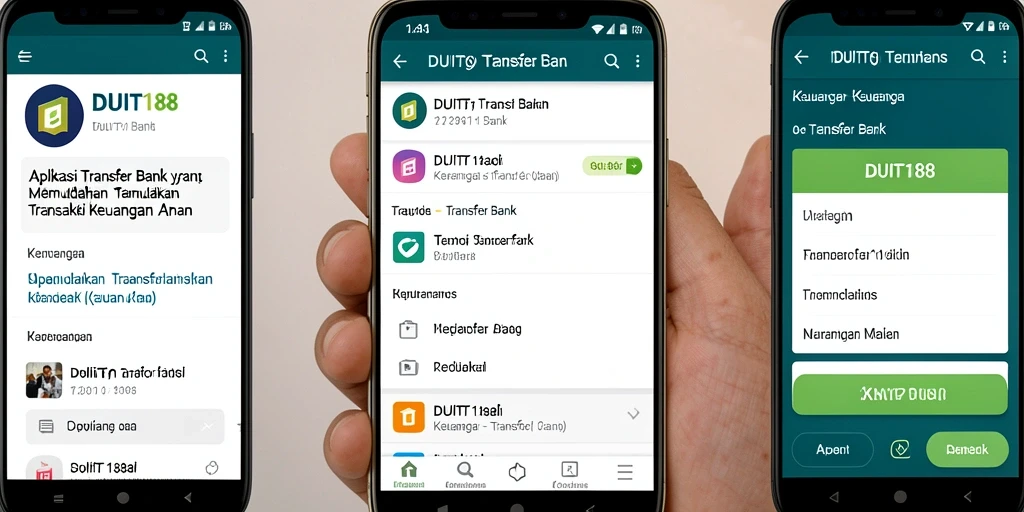 Tampilan antarmuka aplikasi DUIT188 yang sederhana dan efisien.