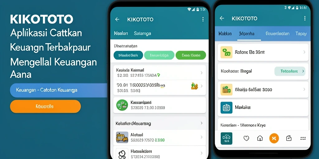 Antarmuka aplikasi KIKOTOTO untuk catatan keuangan yang mudah dan praktis.