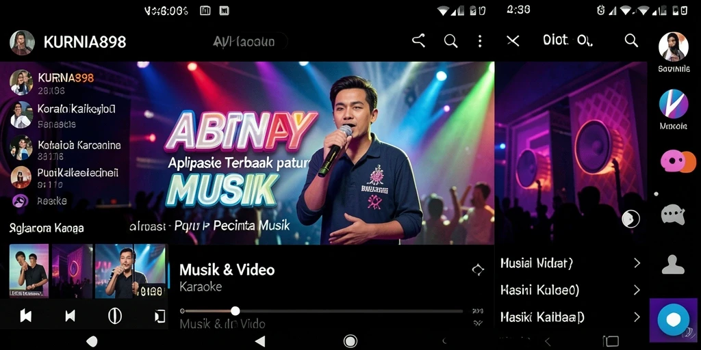 Tampilan antarmuka KURNIA898 yang menarik dan fungsional untuk karaoke.