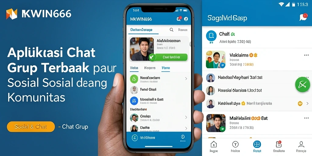 Antarmuka MKWIN666 yang intuitif dan modern untuk chatting grup.