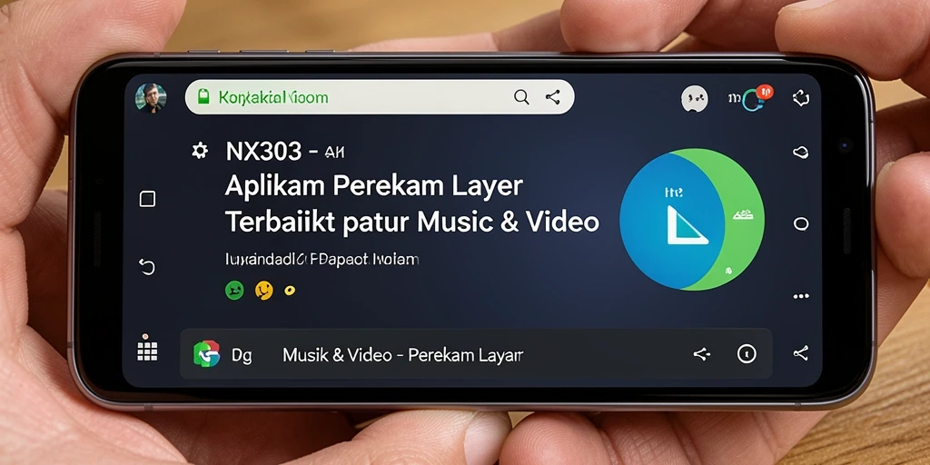Antarmuka NX303 saat merekam layar dengan fitur lengkap.