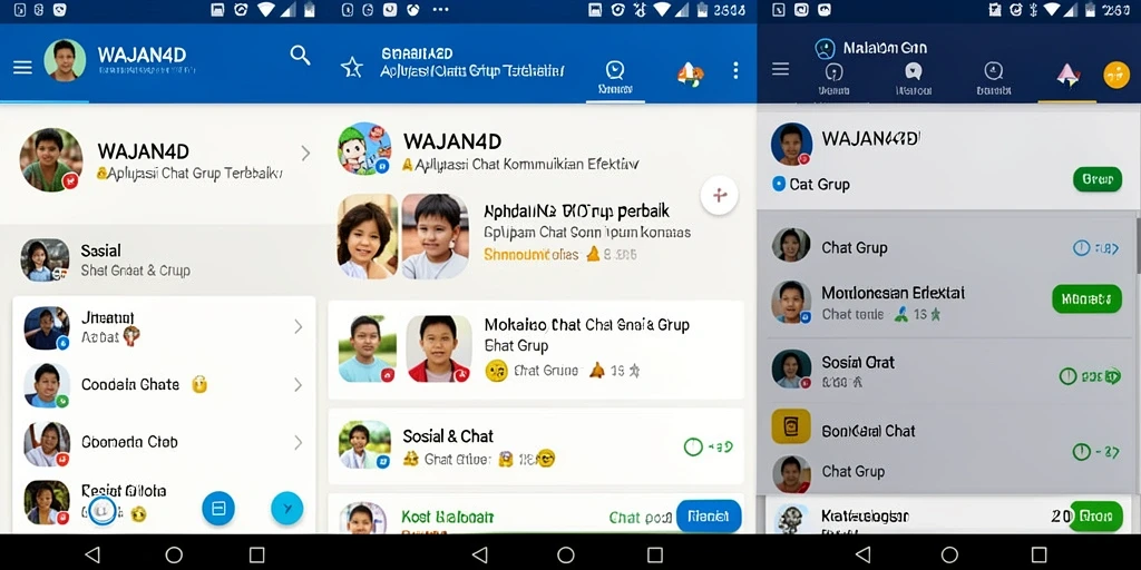 Tampilan antarmuka WAJAN4D dengan fitur Chat Grup yang menarik.